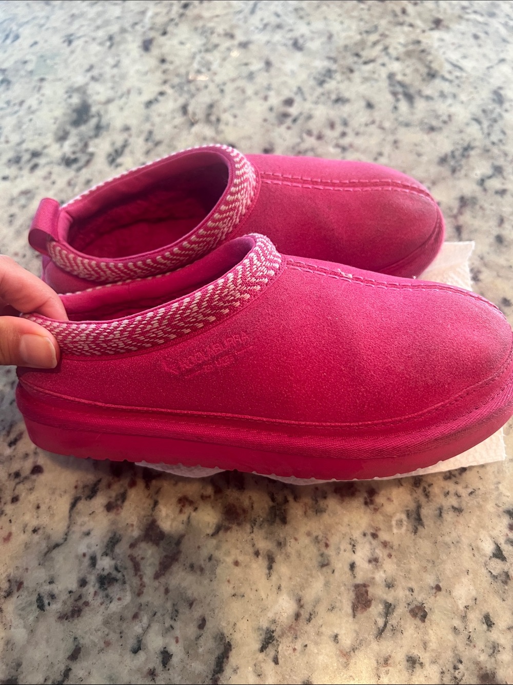 Kids Pink Slip-On Cozy Shoes